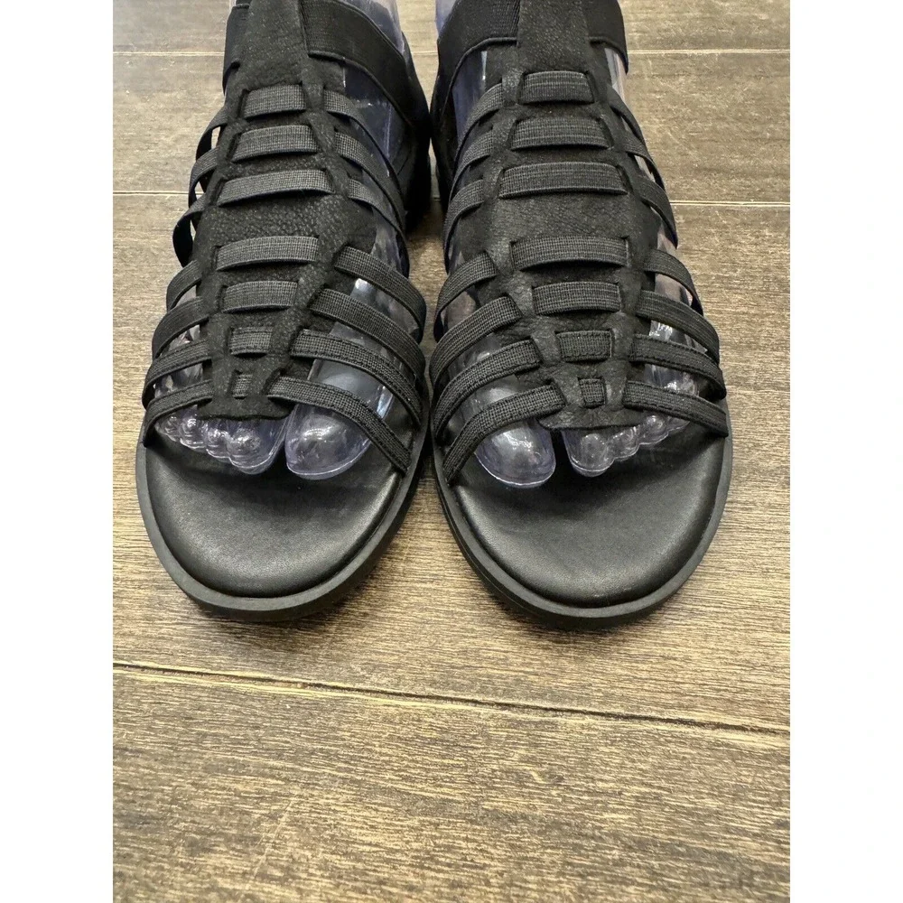 Eileen Fisher Women's Rato Black Tumbled Nubuck‎ Sandals Size 7